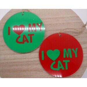 Ornament Acrylic w/ Vinyl Decals